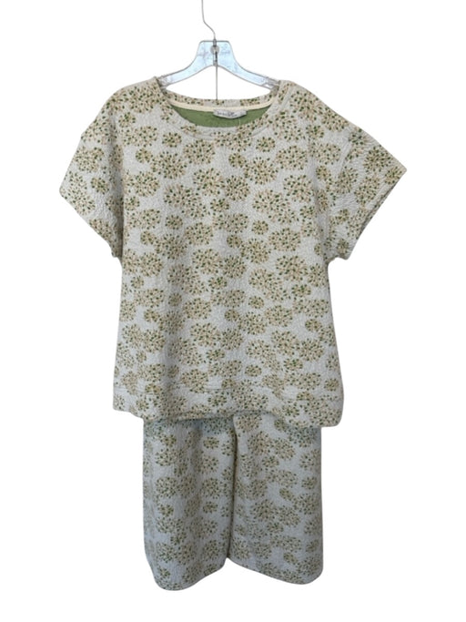 See and Be Seen Size L White & Green Polyester Blend Textured dots Pant Set White & Green / L