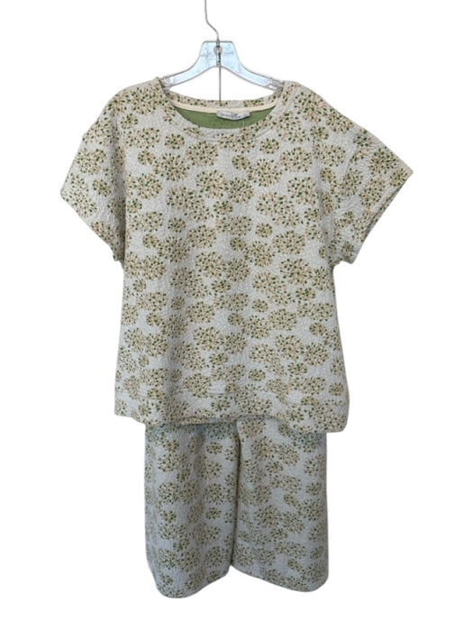 See and Be Seen Size L White & Green Polyester Blend Textured dots Pant Set White & Green / L