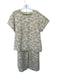 See and Be Seen Size L White & Green Polyester Blend Textured dots Pant Set White & Green / L