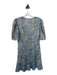 Ganni Size 38 Blue & Yellow Recycled Polyester Blend Short Sleeve Roses Dress Blue & Yellow / 38