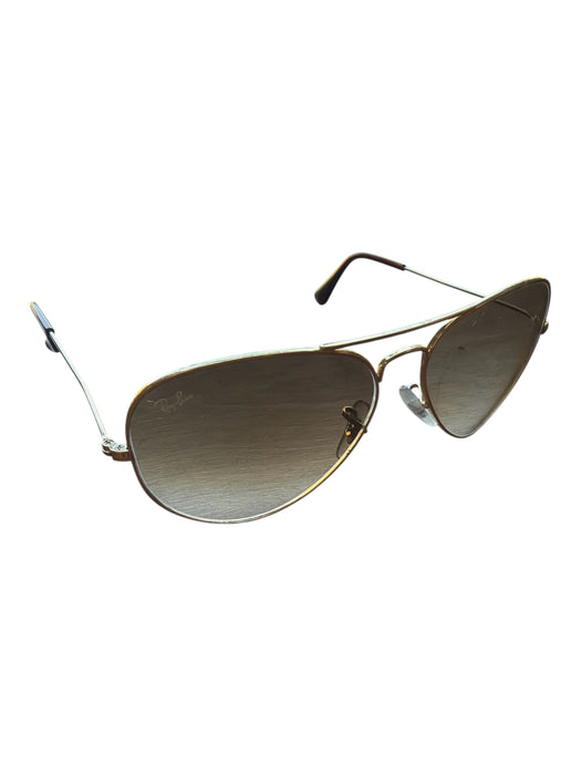 Ray Ban Gold & Brown Metal Ombre Aviator Sunglasses Gold & Brown