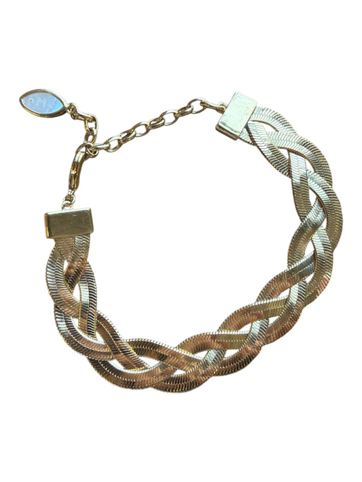Mignonne Gavigan Gold Metal Braided Adjustable Bracelet Gold