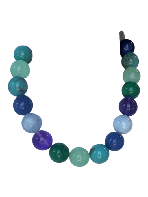 Baublebar Green & Purple Beaded Round Beads Chunky short Necklace Green & Purple