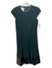 Akris Punto Size 6 Forest Green Viscose Blend Leather Accent Sleeveless Dress Forest Green / 6