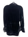 Cinq a Sept Size S Black Rayon Blend Velvet Cinched Waist Pockets Jacket Black / S