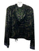 Pam & Gela Size Medium Green, Black, Brown Polyester Long Sleeve Camo Sweater Green, Black, Brown / Medium