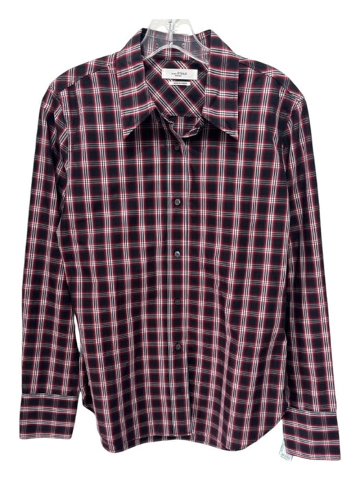 Isabel Marant Etoile Size 40 Black, Red, White Cotton Long Sleeve Plaid Top Black, Red, White / 40