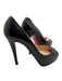 Christian Louboutin Shoe Size 39.5 Black Leather Peep Toe High Heel Pumps Black / 39.5