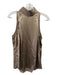 Cinq a Sept Size S Bronze Silk Mock Neck Sleeveless Top Bronze / S