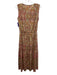 Perry Walker Size 2 red. yellow, beige Silk Blend Drawstring Waist Paisley Dress red. yellow, beige / 2