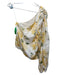 Cami NYC Size S Yellow, Green, Cream Cotton Blend Floral One Shoulder Top Yellow, Green, Cream / S