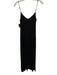 Beautiful People Size S Black Tencel Blend Ribbed Spaghetti Strap V Neck Dress Black / S