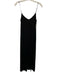 Beautiful People Size S Black Tencel Blend Ribbed Spaghetti Strap V Neck Dress Black / S