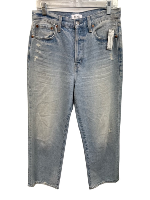 Pistola Size 28 Light Wash Cotton Blend Denim Distressed Button Fly Jeans Light Wash / 28