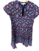 Jude Connally Size M Navy & Red Cotton V Neck Knee Length Short Sleeve Dress Navy & Red / M