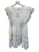 CROSBY by Mollie Burch Size M White Cotton V Neck Flutter Sleeve Mini Dress White / M