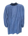 Tuckernuck Size M Cornflower Blue Cotton & Linen Long Sleeve Buttons Mini Dress Cornflower Blue / M