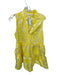 Amanda Uprichard Size L Yellow Polyester jaquard Sleeveless Flowers V Neck Dress Yellow / L