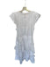 Banana Republic Size M White Cotton Cap Sleeve Embroidered Lace Detail Dress White / M