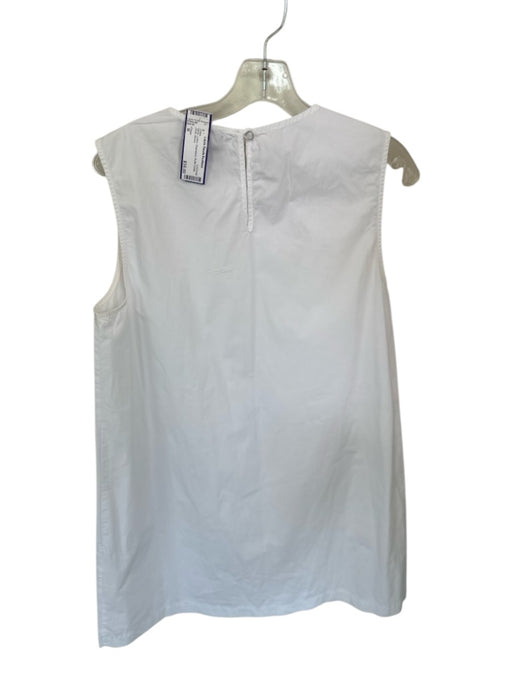 Chepe Size M White Cotton Sleeveless Ruffle Detail Short Dress White / M