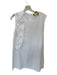 Chepe Size M White Cotton Sleeveless Ruffle Detail Short Dress White / M