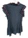 Entro Size M Blue & Multi Cotton Floral Scallop Detail Pleated Hem Short Dress Blue & Multi / M