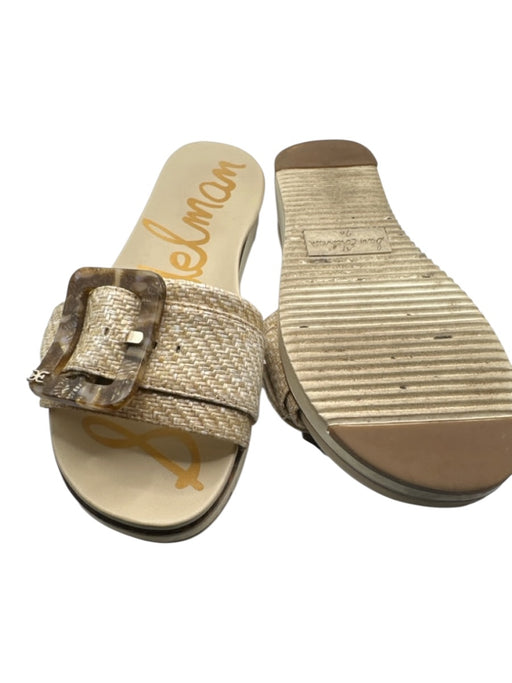 Sam Edelman Shoe Size 7.5 Tan Woven Tortoiseshell Buckle Platform Sandals Tan / 7.5