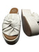 CB Shoe Size 38 Cream Faux Leather Platform Front Twist Sandals Cream / 38