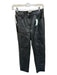 Wilfred Size 0 Black Vegan Leather Snake Embossed High Waist Straight Leg Pants Black / 0