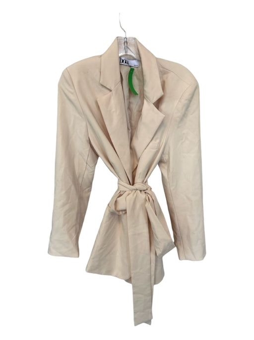 Boa Size XS Tan Polyester Blend Long Sleeve Blazer Belted Dress Tan / XS