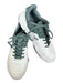 On Cloud Shoe Size 10 White & Green Leather Lace Logo Color Block Sneakers White & Green / 10