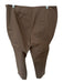 Lafayette 148 Size 14 Brown Cotton Blend Side Zip Cropped Straight Leg Pants Brown / 14