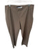 Lafayette 148 Size 14 Brown Cotton Blend Side Zip Cropped Straight Leg Pants Brown / 14