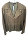 Isda & Co Size L Olive Cotton Blend Shiny 3 Buttons Collar Long Sleeve Blazer Olive / L