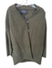 Lafayette 148 Size L Olive Wool Button Up Faux Pockets Long Sleeve Coat Olive / L