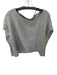 Naadam Size XL Grey Cashmere Wide Neck Long Sleeve Rib Detail Sweater Grey / XL