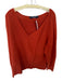 Marina Sport Size XL Burnt Orange Wool Blend Knit Long Sleeve Rib Detail Sweater Burnt Orange / XL