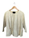 Lafayette 148 Size XL Cream Leather Snake Embossed Full ZIp Jacket Cream / XL