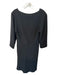 MaxMara Size 14 Black Long Sleeve Midi Dress Black / 14