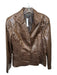 Lafayette 148 Size 12 Brown Acetate Crinkle 3 button Jacket Brown / 12