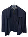 St. John Size 16 Navy Wool Blend Collar Open Front Cropped Jacket Navy / 16