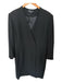 Lafayette 148 Size 16 Black Acetate Blend Double Breast Shoulder Pads Coat Black / 16