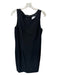 Oscar De La Renta Size 14 Black Wool Sleeveless Back Zip Midi Dress Black / 14