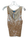 White + Warren Size L Tan Angora Blend Sequins Sleeveless Top Tan / L