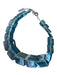 Lafayette 148 Teal Lucite Geometric Chunky Statement Necklace Teal