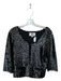 Yoana Baraschi Size S Black Sequin Hook & Eye Jacket Black / S