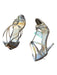 VC Signature Shoe Size 6B Taupe & Gold Leather Snake Embossed Metallic Sandals Taupe & Gold / 6B