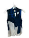 Ecru Size S Blue & Cream Silk Sleeveless Tie Dye Top Blue & Cream / S