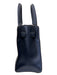 Michael Kors Navy Leather Pebbled Zip Close GHW Top Handles Bag Navy / Small