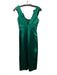 Karen Millen Size 2 Emerald Green Acetate Blend Pintuck Details V Back Dress Emerald Green / 2